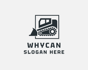 Bulldozer Construction Machine  Logo