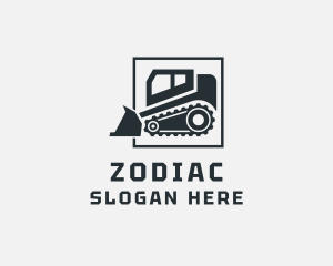 Bulldozer Construction Machine  Logo