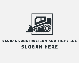Bulldozer Construction Machine  logo design