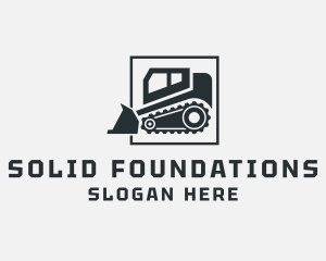 Bulldozer Construction Machine  logo design