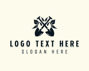Landscaper - Shovel Leaf Landscaper logo design