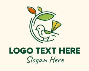 Eco - Garden Bird Landscape logo design