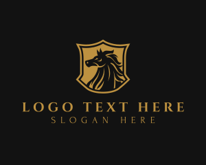 Animal - Horse Shield Equestrian logo design