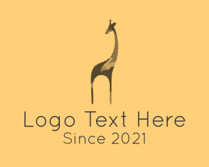 Desert Animal - Wild Giraffe Safari logo design