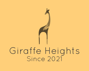 Giraffe - Wild Giraffe Safari logo design