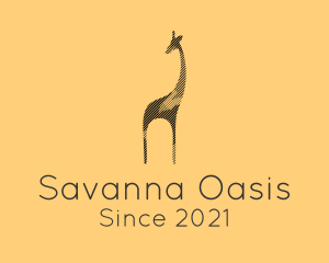 Savanna - Wild Giraffe Safari logo design