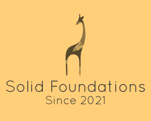 Black - Wild Giraffe Safari logo design
