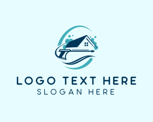 Home Pressure Washing Cleaning logo design