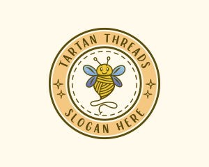 Bee Yarn Thread logo design