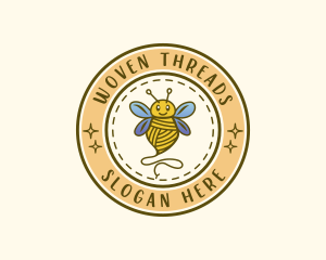 Bee Yarn Thread logo design