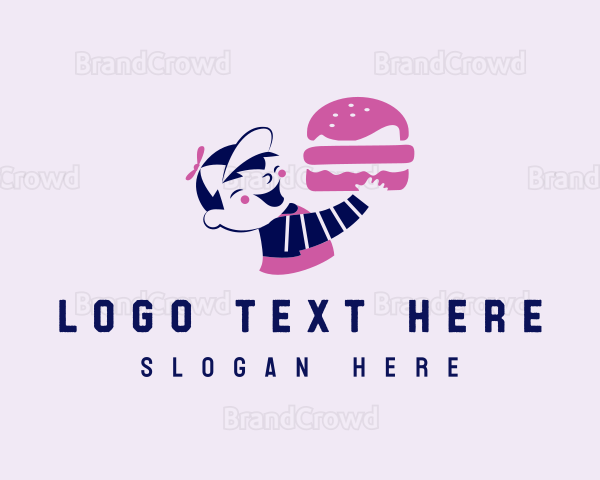 Cute Burger Restaurant Logo