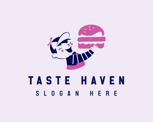 Dine - Cute Burger Restaurant logo design