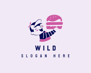 Child - Cute Burger Restaurant logo design