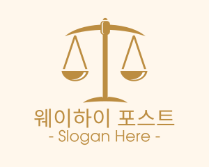 Attorney Lawyer Justice Scales logo design