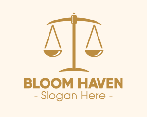 Attorney Lawyer Justice Scales logo design