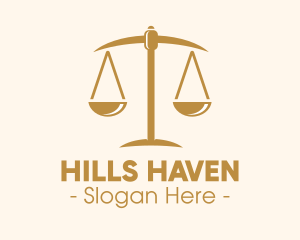 Attorney Lawyer Justice Scales logo design