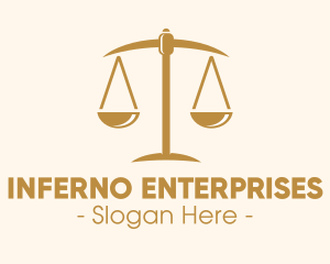 Attorney Lawyer Justice Scales logo design