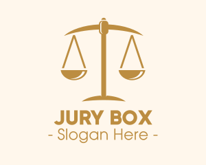Jury - Attorney Lawyer Justice Scales logo design