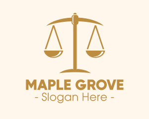 Attorney Lawyer Justice Scales logo design