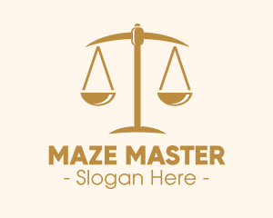 Attorney Lawyer Justice Scales logo design