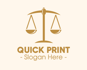 Attorney Lawyer Justice Scales logo design