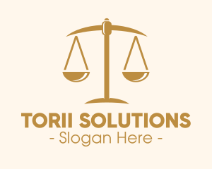 Attorney Lawyer Justice Scales logo design