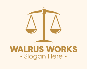 Attorney Lawyer Justice Scales logo design