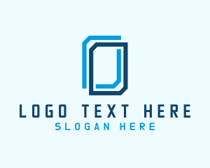 Technology - Digital Consulting Frame Letter O logo design