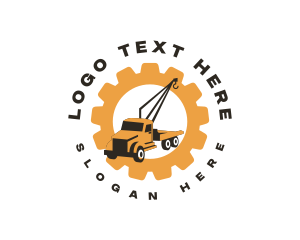Heavy Duty - Tow Truck Crane logo design