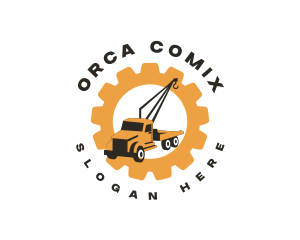 Tow Truck Crane Logo