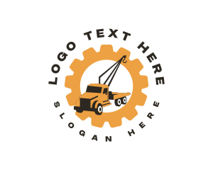 Construction - Tow Truck Crane logo design