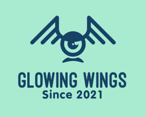 Blue Winged Eyeball logo design