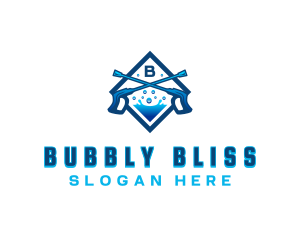 Pressure Washer Bubbles logo design