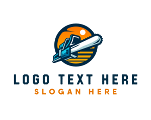 Logging - Lumberjack Chainsaw logo design