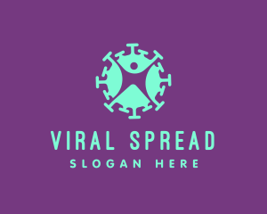 Infection - Virus Infected Person logo design