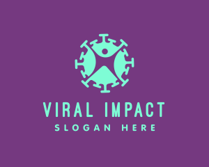 Virus Infected Person  logo design