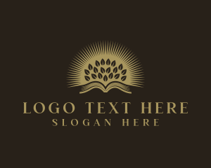 Home Study - Book Leaf Library logo design