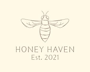 Hornet Insect Sketch logo design