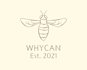 Bee - Hornet Insect Sketch logo design