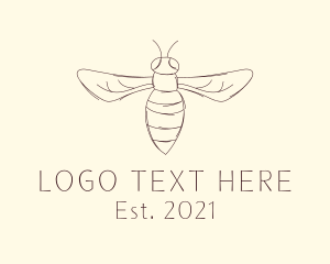 Sketch - Hornet Insect Sketch logo design