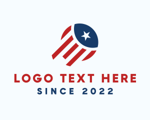 American - United States Star Stripes logo design