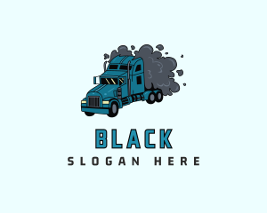Express - Smoke Freight Truck logo design