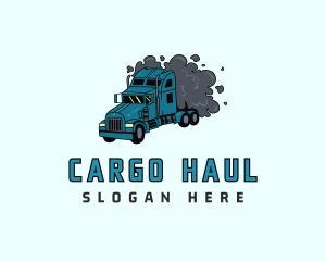 Smoke Freight Truck logo design