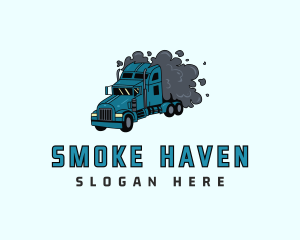 Smoke Freight Truck logo design