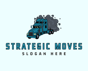 Smoke Freight Truck logo design