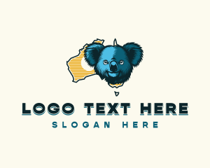 Map - Koala Nature Australia logo design