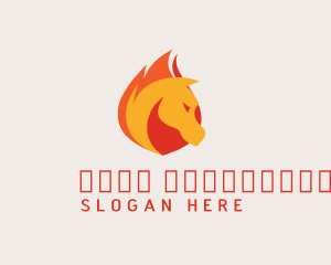 Racing - Wild Flame Horse logo design