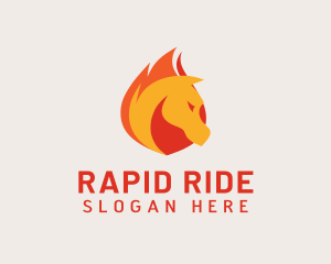 Wild Flame Horse  logo design