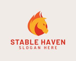 Wild Flame Horse  logo design