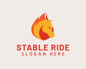 Wild Flame Horse  logo design